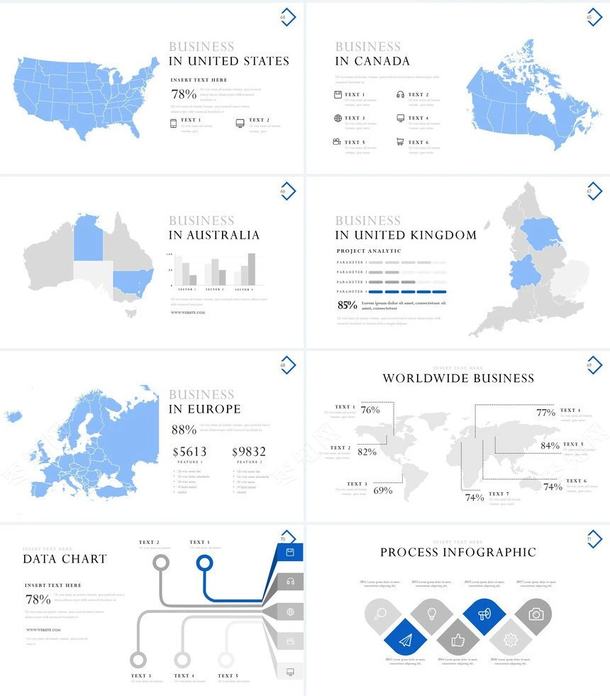 商务风数据表格图片相册商业计划书项目简介PPT模板