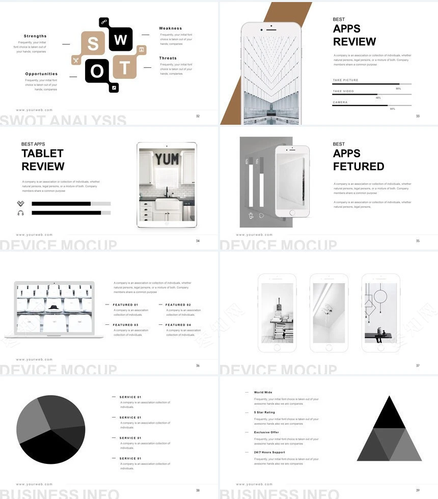 文艺淡雅欧美风通用PPT模板
