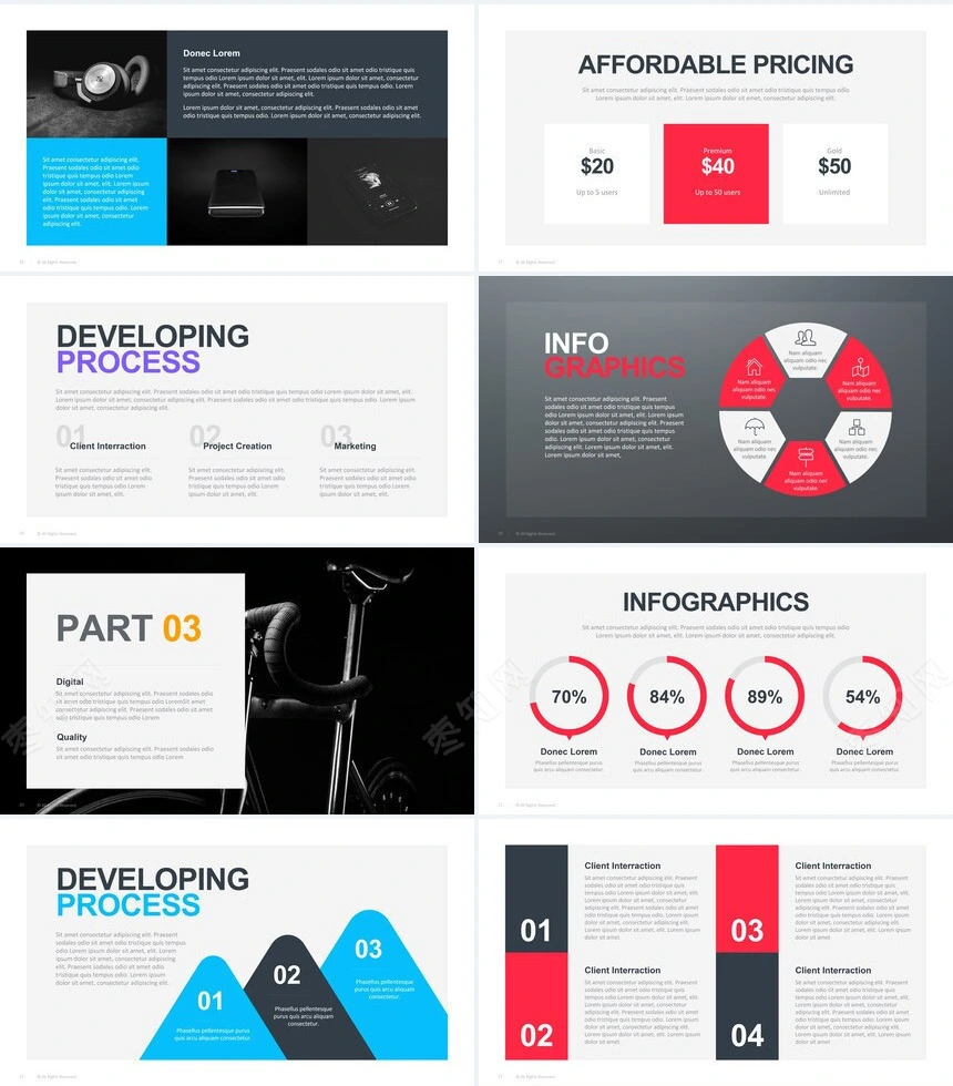 时尚简约欧美电子科技产品介绍通用PPT模板