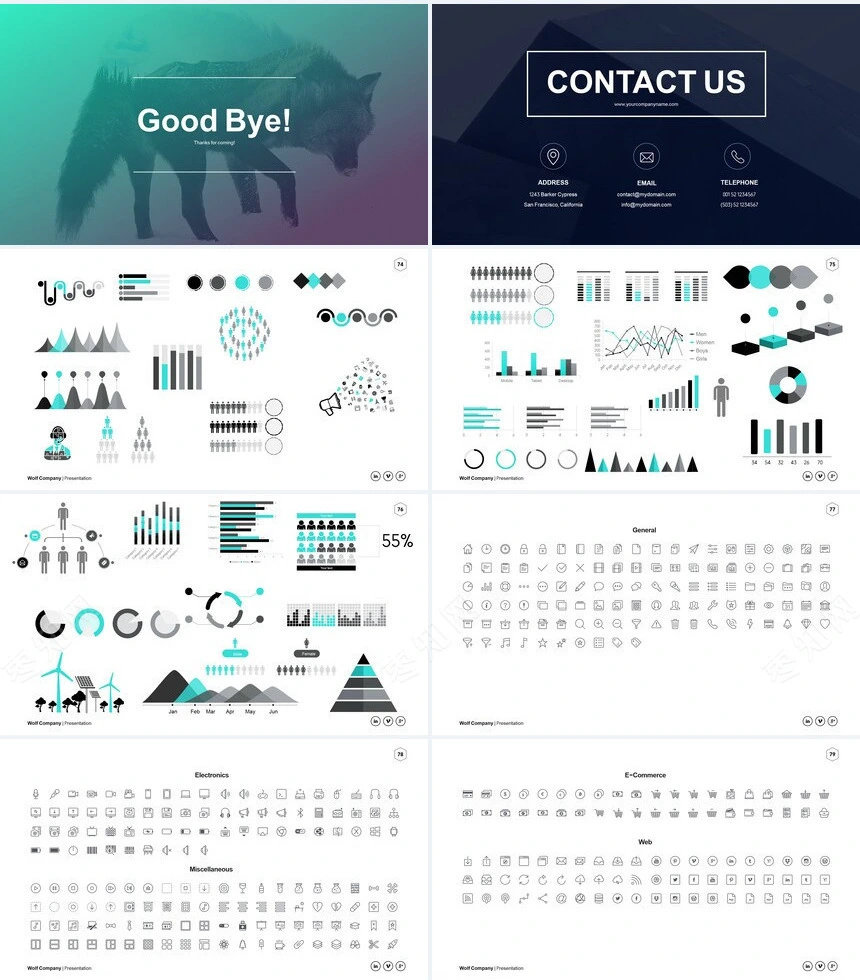 杂志风通用PPT模板