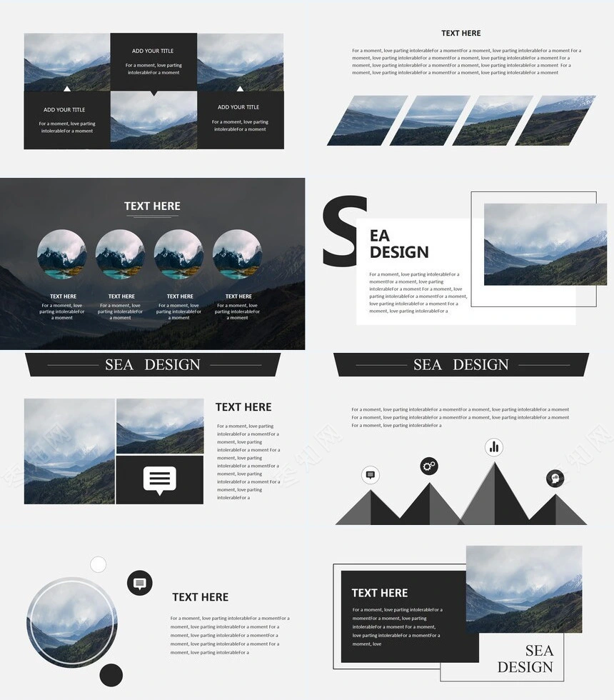 杂志风风景照公司简介通用PPT模板