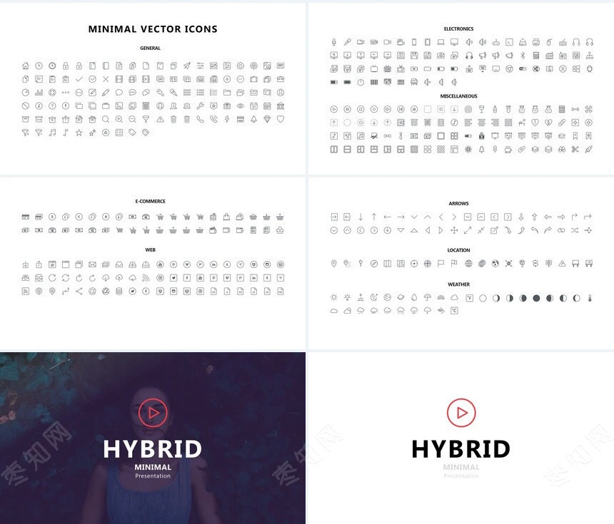 欧美商务瑜伽健身户外运动通用PPT模板