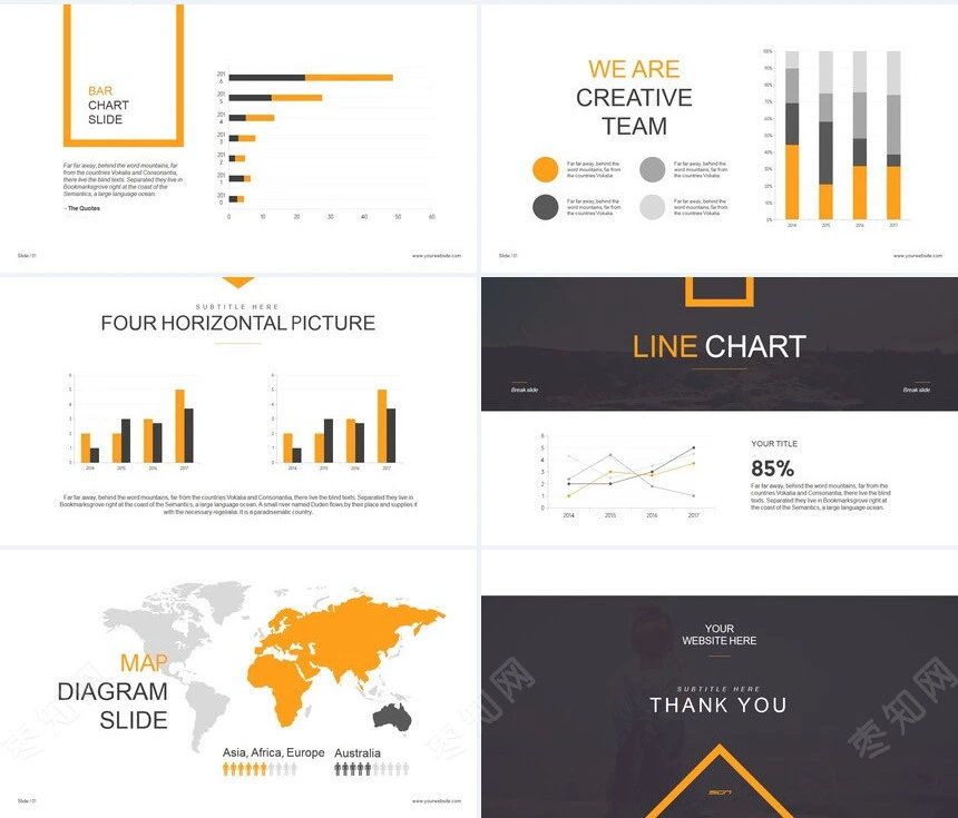 灰黄色轻奢商业计划书PPT模板