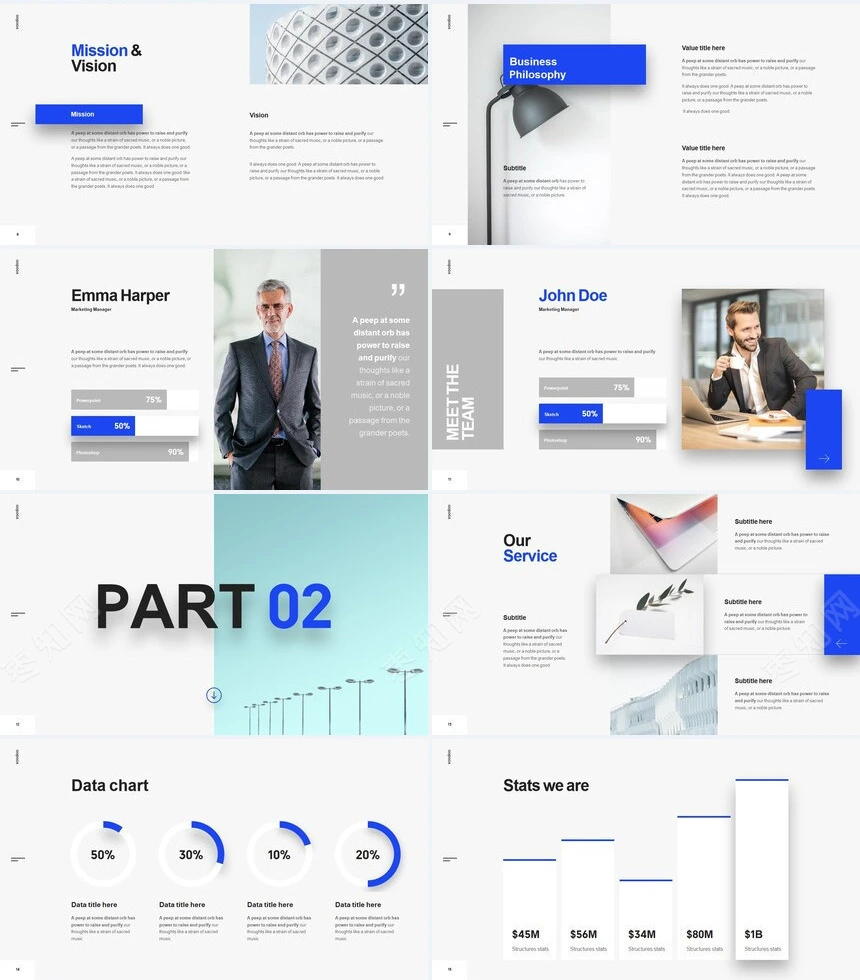 简约时尚商务风广告策划设计摄影通用PPT模板