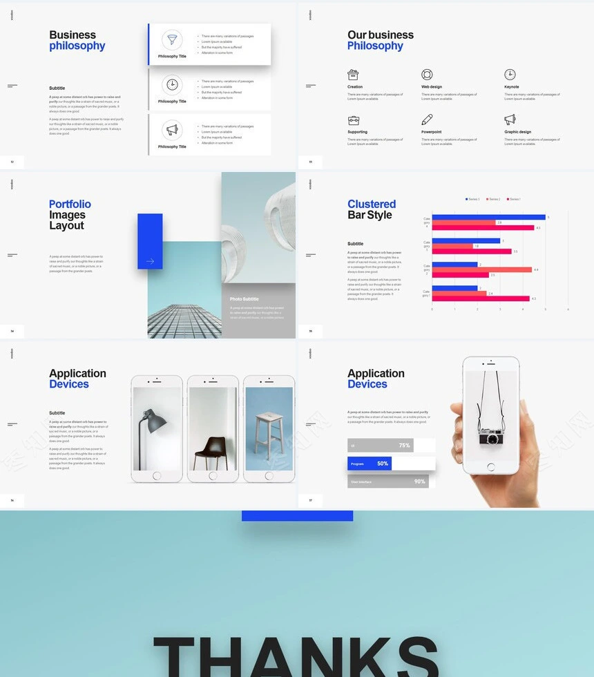 简约时尚商务风广告策划设计摄影通用PPT模板
