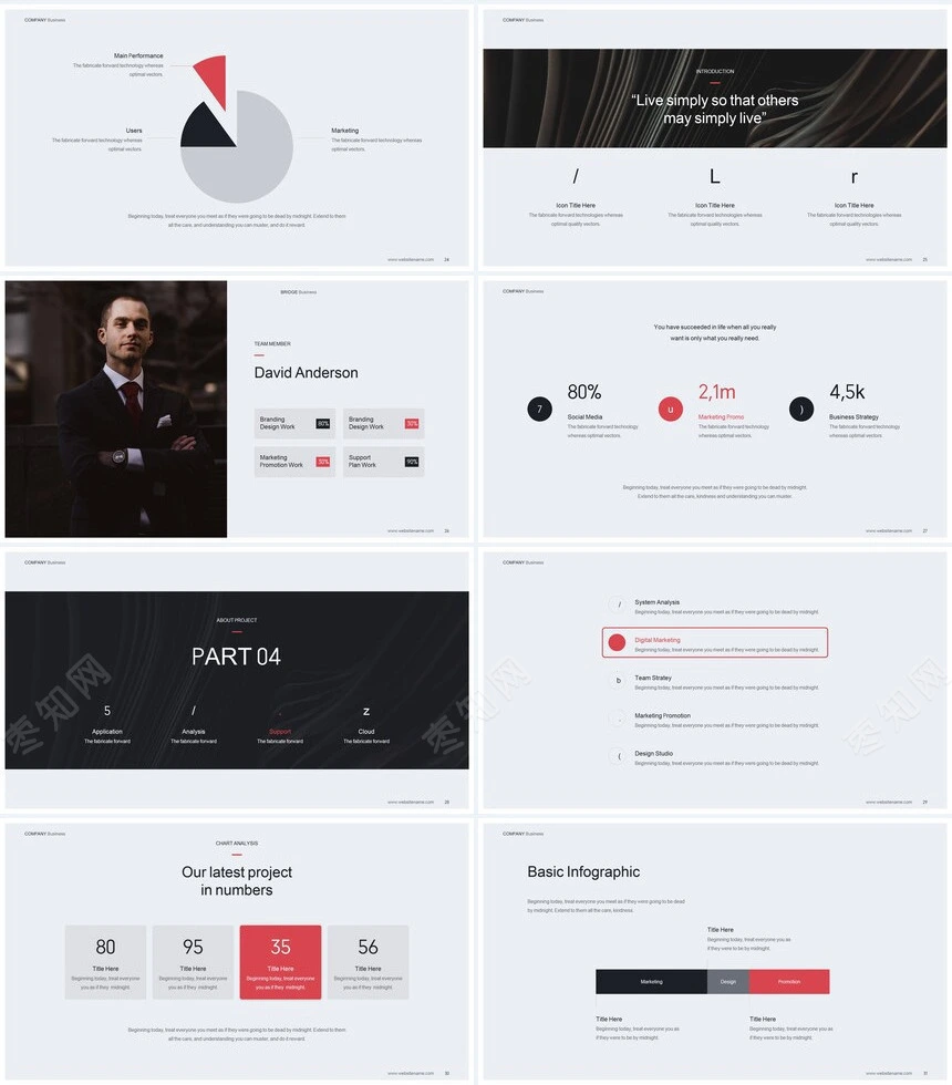 酷黑高级玫红欧美风通用PPT模板