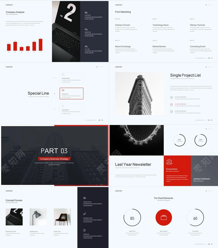 高端品牌宣传家具珠宝电子通用PPT模板