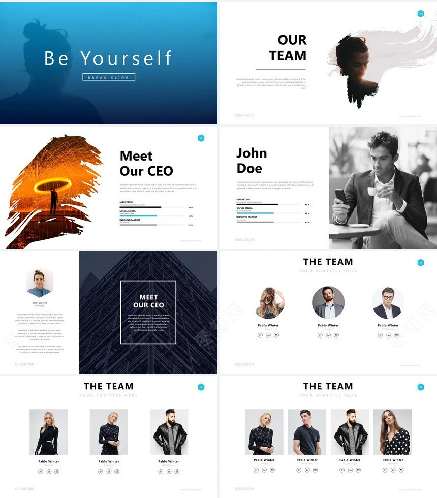 高端欧美广告策划摄影设计品牌宣传PPT模板