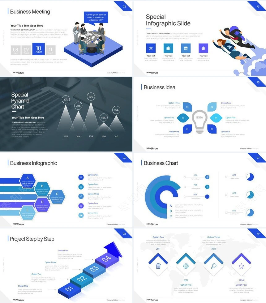 黑蓝高级欧美风公司简介商务报告PPT模板