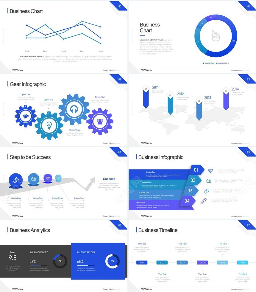 黑蓝高级欧美风公司简介商务报告PPT模板