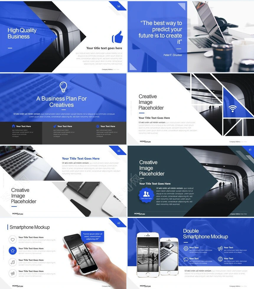 黑蓝高级欧美风公司简介商务报告PPT模板