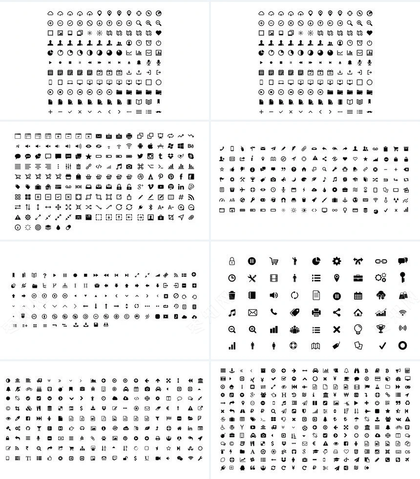 北欧数据表格图标清新简约商务PPT模板