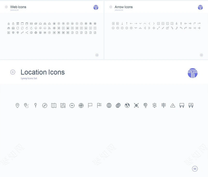 北欧数据表格图标清新简约商务PPT模板