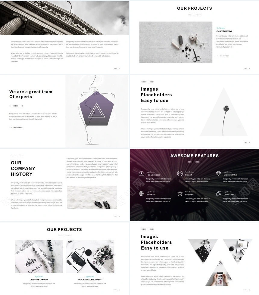 北欧高端品牌宣传项目策划PPT模板