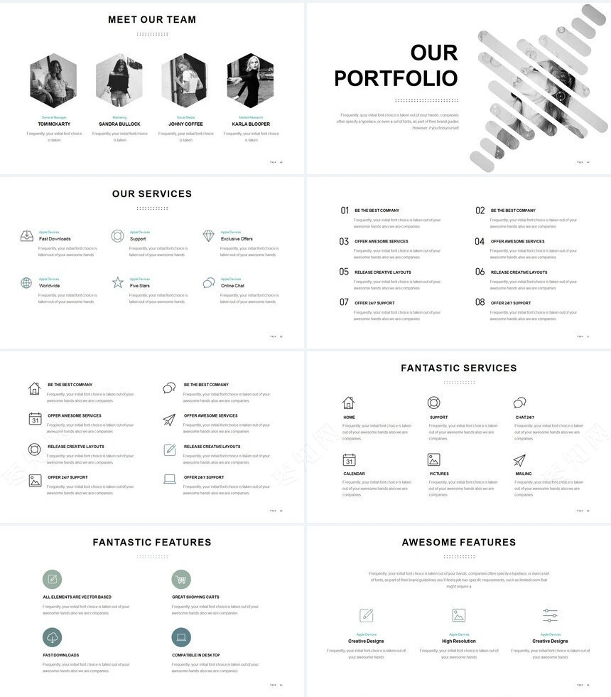 北欧高端品牌宣传项目策划PPT模板