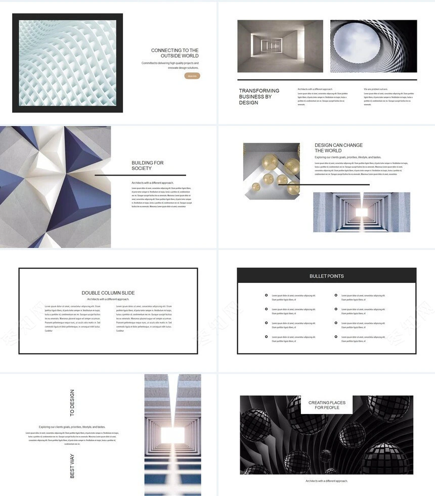 极简北欧装修设计广告策划建筑设计通用PPT模板