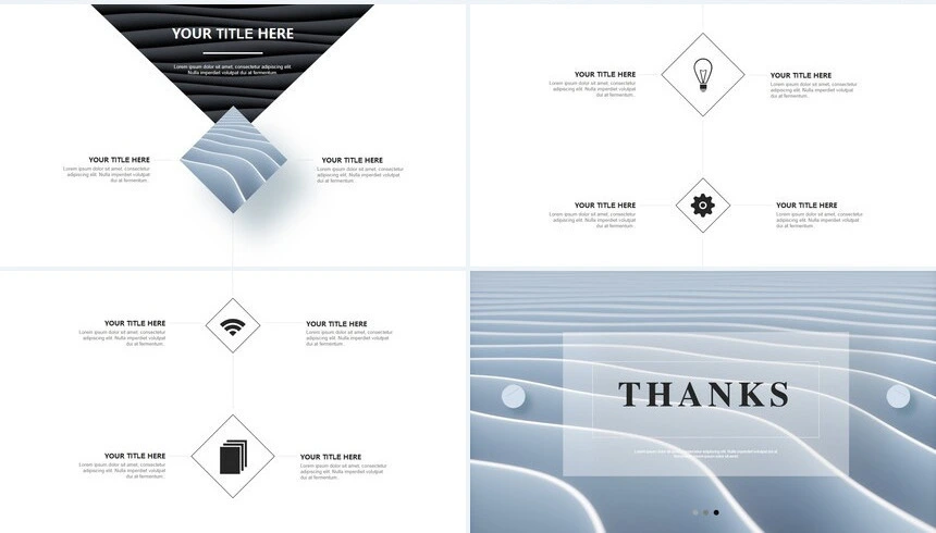 淡雅北欧风项目策划商业计划书空间艺术设计通用PPT模板