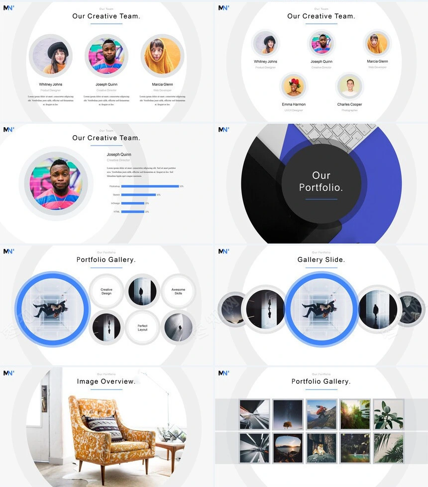 欧美简约数据表格通用产品发布会科技产品简介通用PPT模板