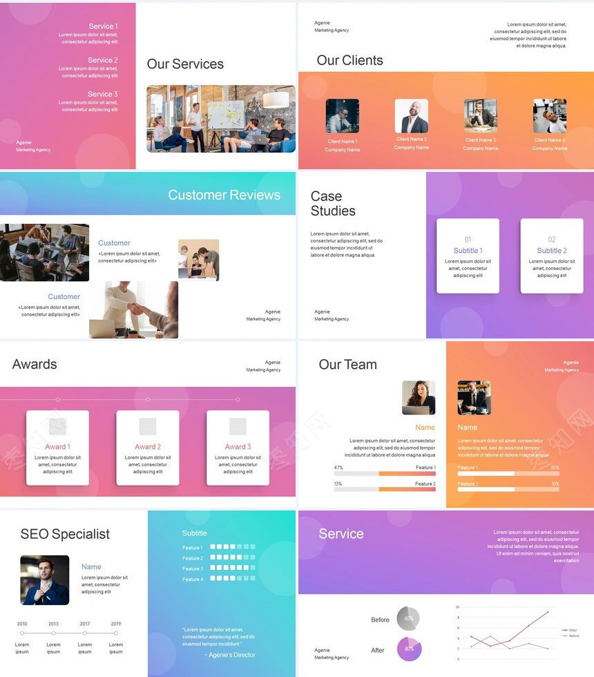 炫彩时尚欧美风项目策划通用PPT模板