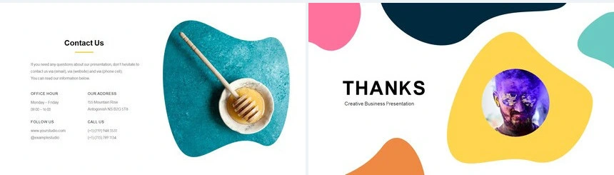 绚丽杂志欧美风餐饮美食购物科技PPT模板