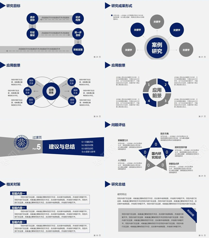 毕业答辩PPT模板学位研究生论文答辩材料