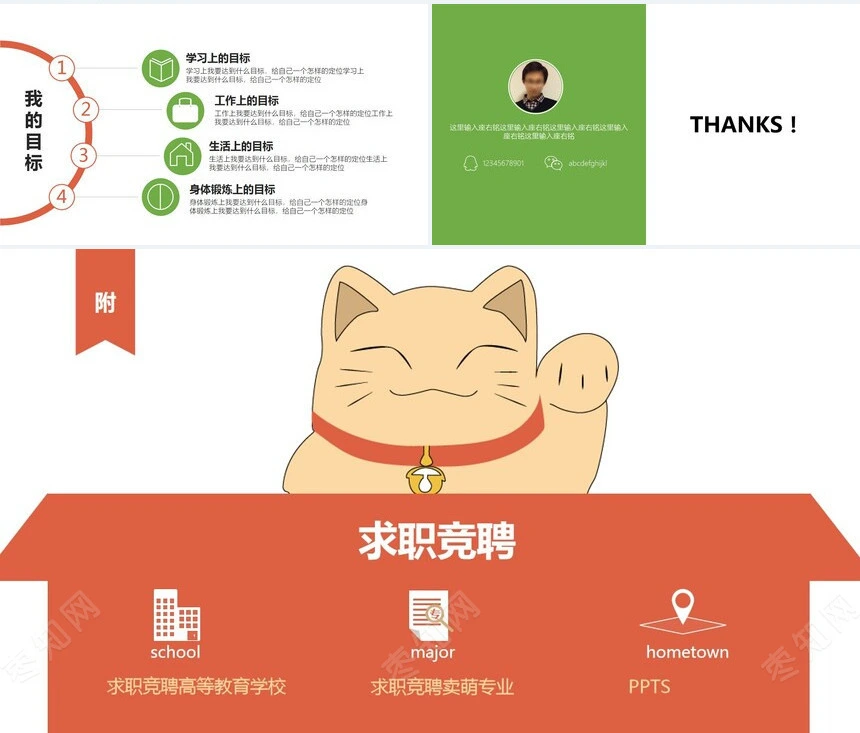 竞聘简历通用PPT模板(11)