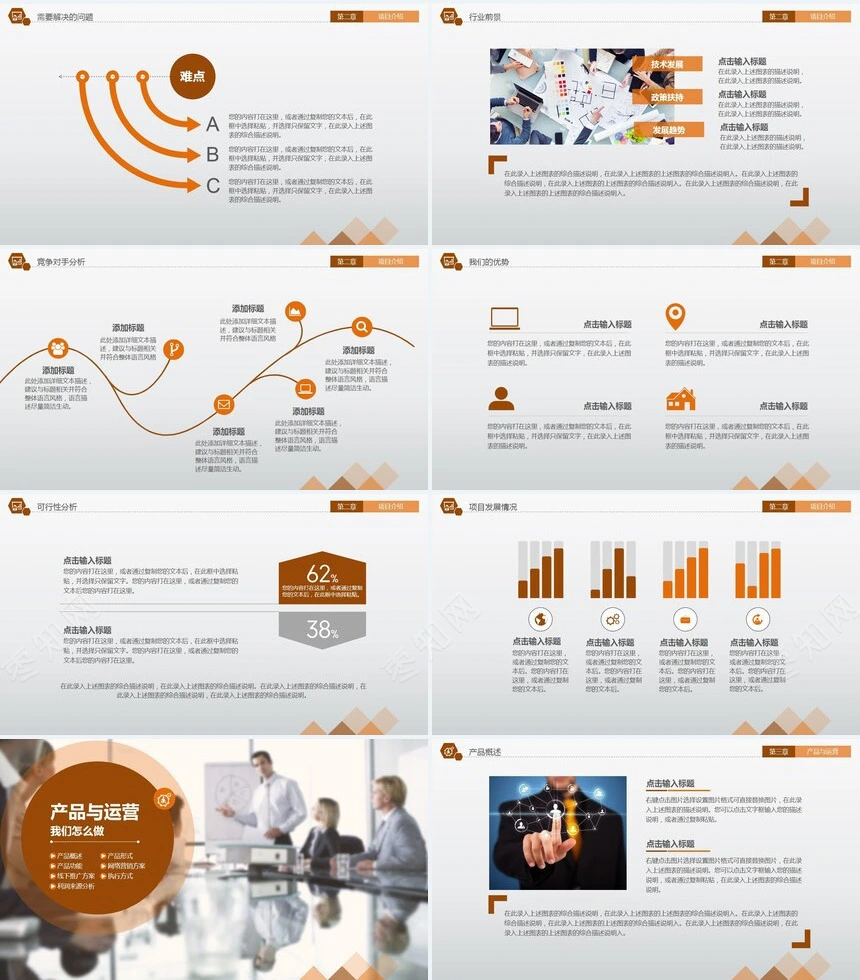创业商业融资计划书通用PPT模板(2)