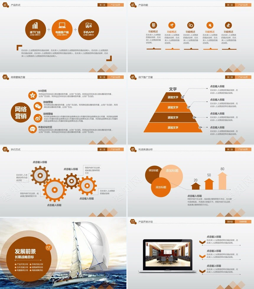 创业商业融资计划书通用PPT模板(2)