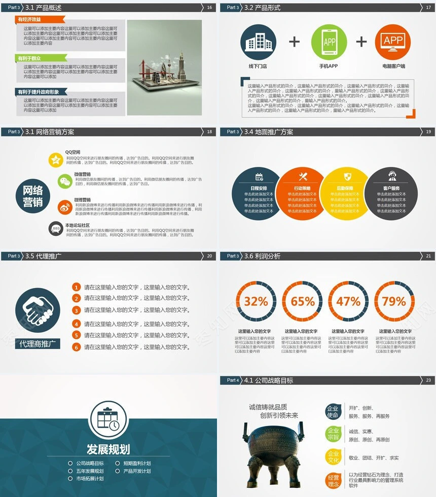 创业商业计划书通用PPT模板(2)