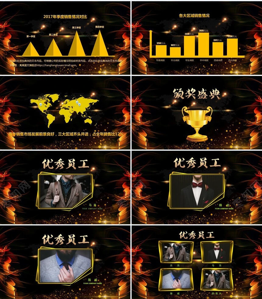 20xx年XX有限公司年度总结暨颁奖大会PPT模板