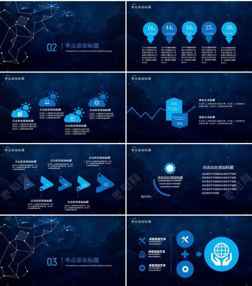 蓝色科技感公司简介项目计划书通用PPT模板