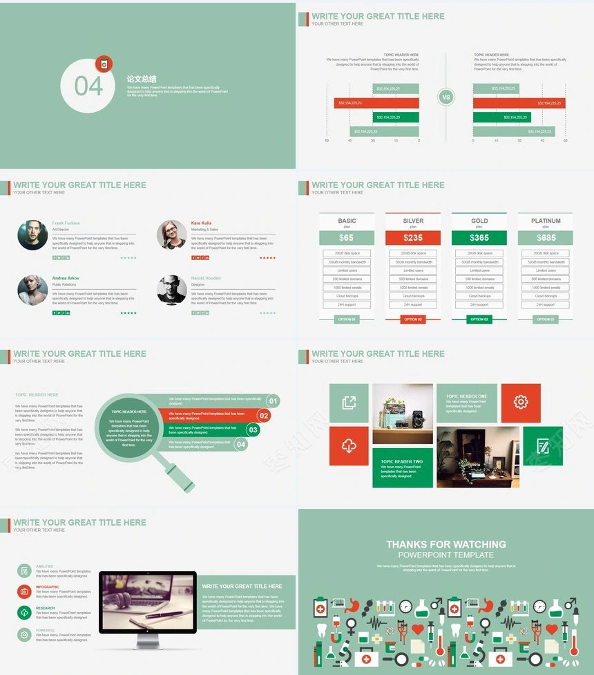 医学相关毕业论文答辩模板PPT模板