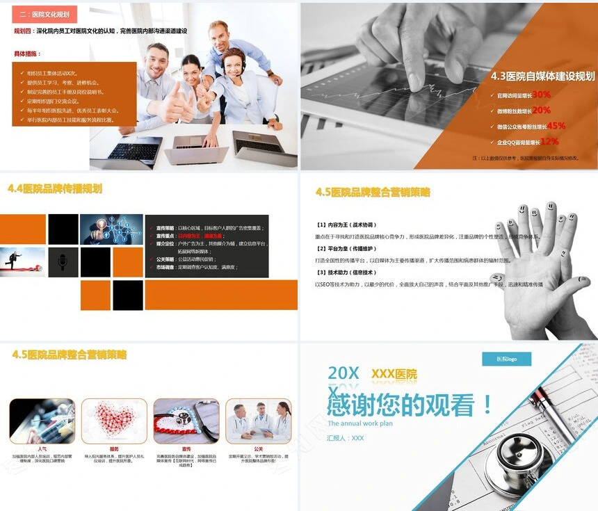 某医院年度工作计划总结通用PPT模板
