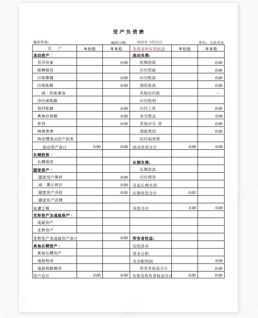 自动计算丁字账、余额表及财务报表