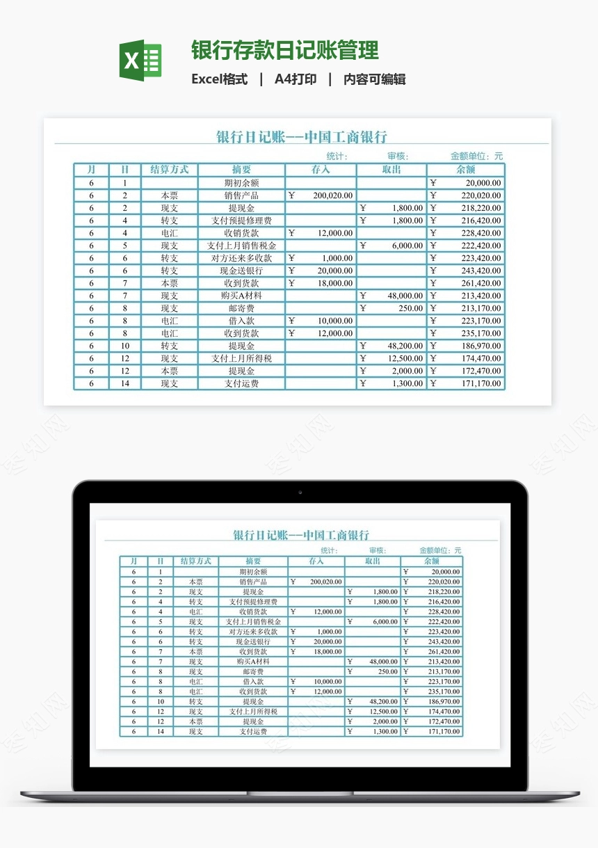 银行存款日记账管理