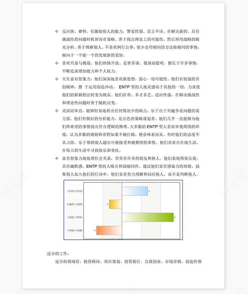 职业规划WORD模板(6)