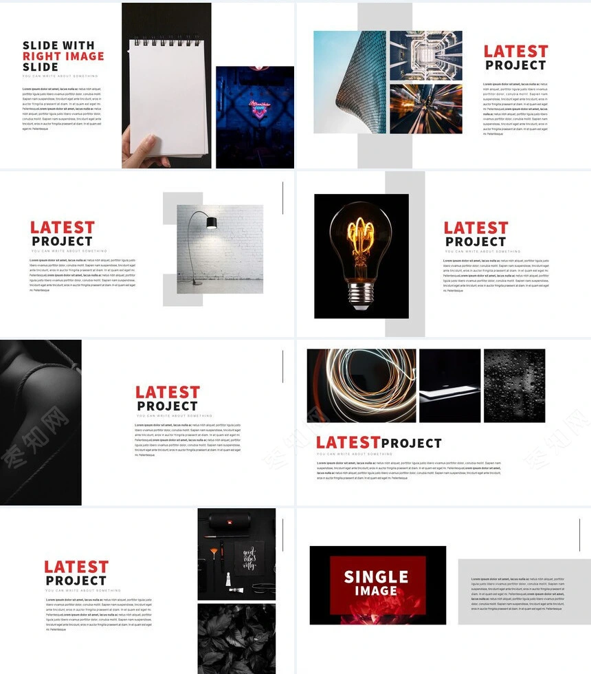 时尚水彩风格通用PPT模板(114)