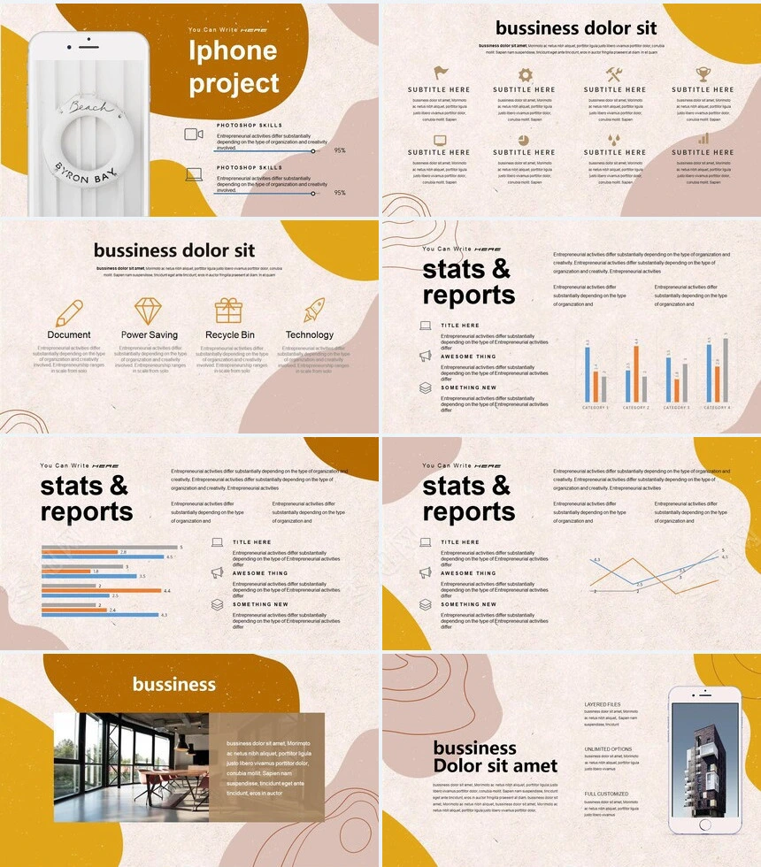 莫兰迪风格通用PPT模板(41)