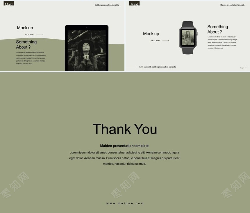 莫兰迪风格通用PPT模板(48)