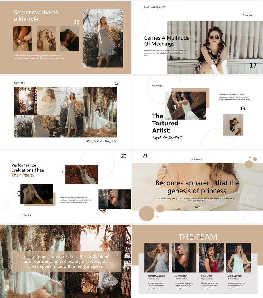 莫兰迪风格通用PPT模板(62)