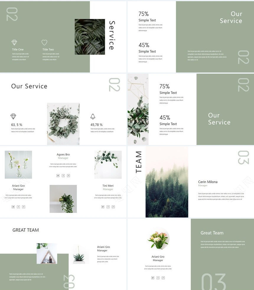 莫兰迪风格通用PPT模板(67)