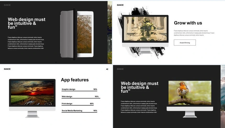 风景底色文艺小清新通用PPT模板