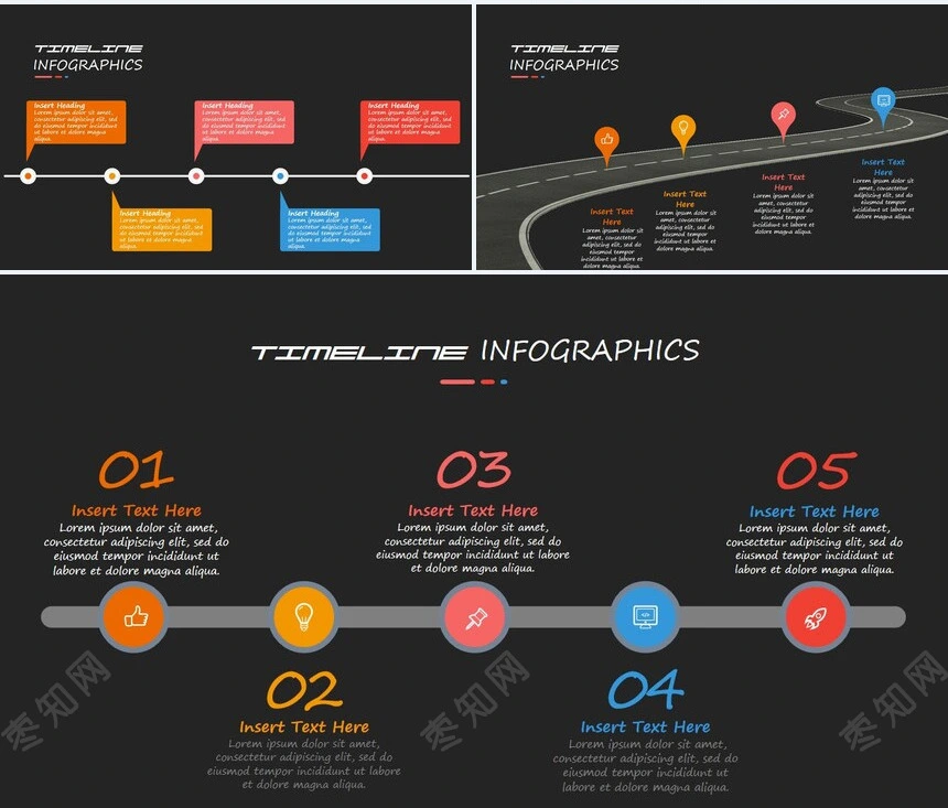 10款思维导图可视化图表PPT模板(4)