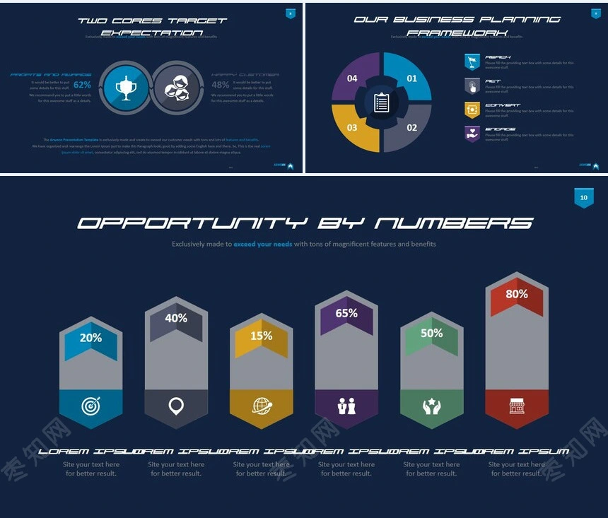 10款欧美思维导可视化图表数据PPT图表(2)