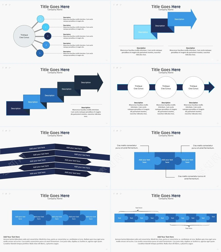39款思维导图多边形数据PPT图表