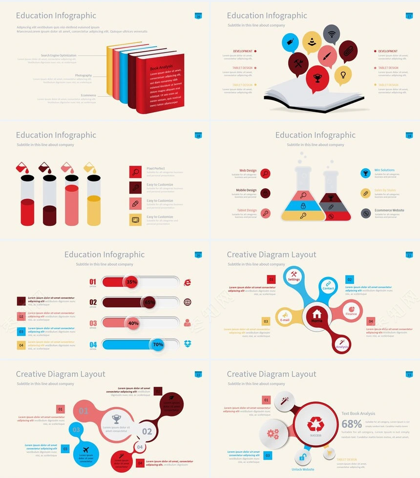 40款欧美思维导可视化图表数据PPT图表(2)